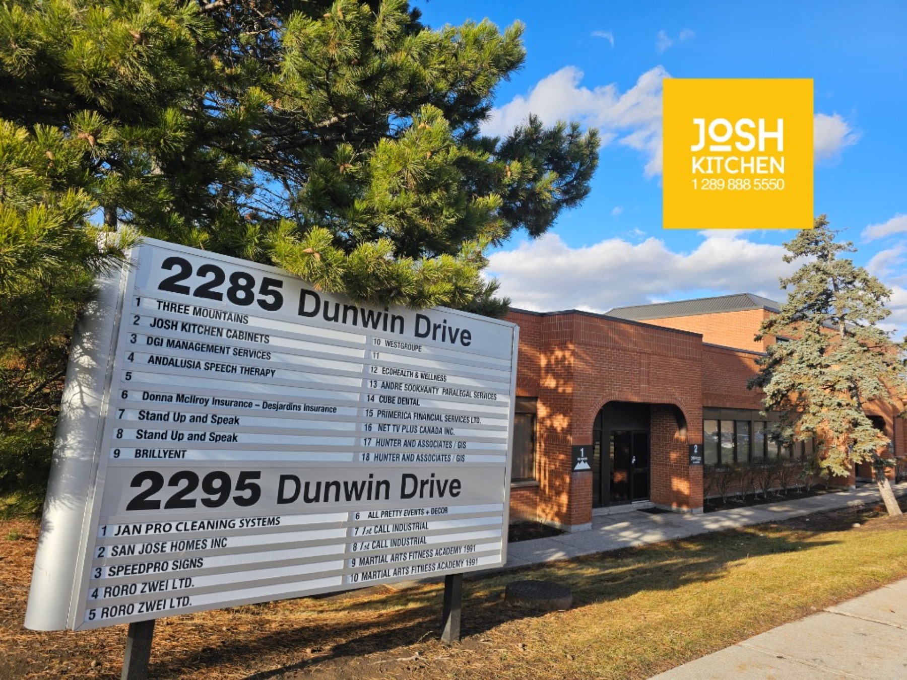 Josh Kitchen showroom at 2285 Dunwin Drive Unit 2